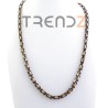 Cadena de acero inoxidable Dorado y Negro 8.5mm