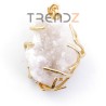 COLGANTE BISUTERÍA METAL DORADO DE ENTRE 2 Y 3 CM CON PIEDRA NATURAL EN FORMA DE DRUZA