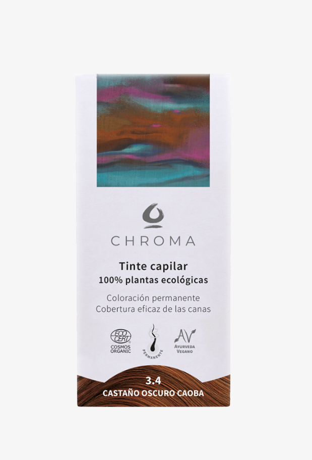 Tinte Capilar Natural Castaño Caoba 3.4 - Tienda Online de Productos Naturales y Ecológicos