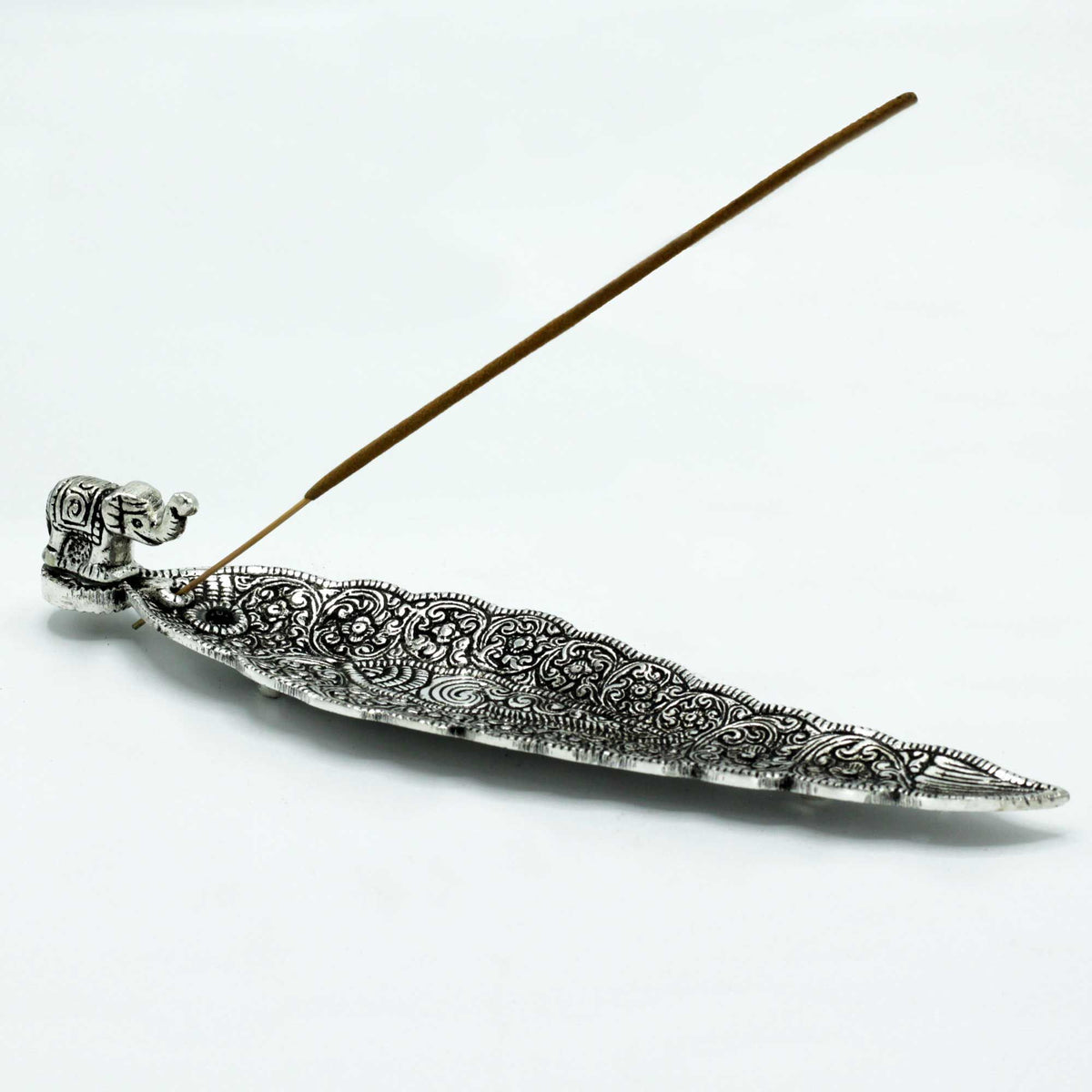 Portaincienso Largo Elefante Aluminio Pulido 20cm - Tienda Online de Productos Naturales y Ecológicos