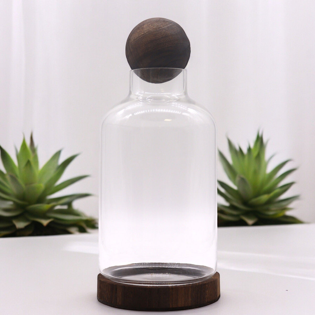 Terrario Mediano en Grande de Tung Oscura con tapa de Bola - 16x32cm - Tienda Online de Productos Naturales y Ecológicos
