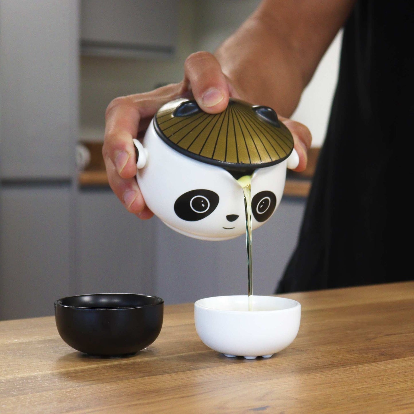 Set de tetera-Panda - Dos tazas & Estuche de viaje - Tienda Online de Productos Naturales y Ecológicos