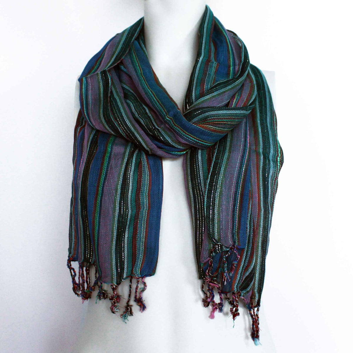 Bufandas bohemias indias - 50x180cm - Púrpuras al azar - Tienda Online de Productos Naturales y Ecológicos