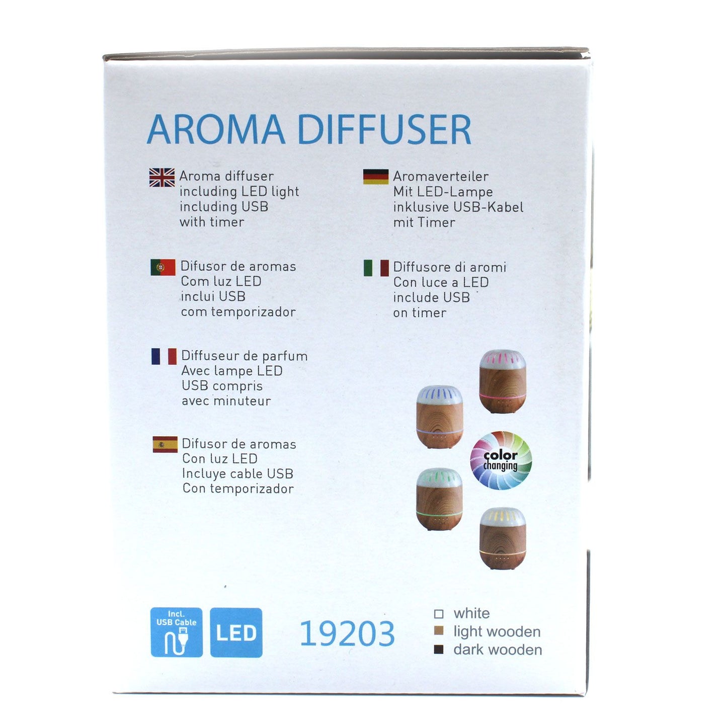 Palermo Atomiser - USB - Colour Change - Timer - Tienda Online de Productos Naturales y Ecológicos