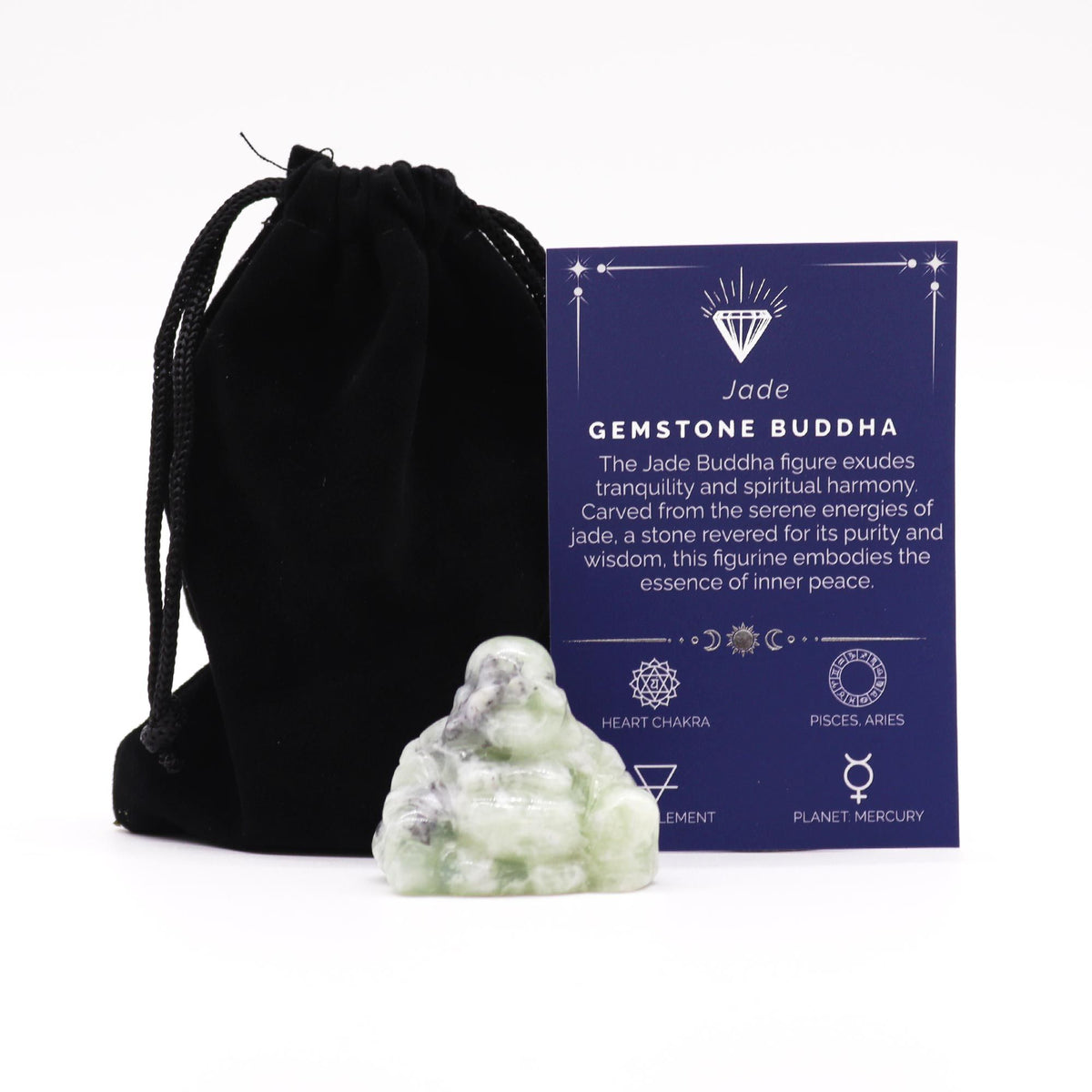 Gema Buda Pequeño - Jade 35x40x23mm - Tienda Online de Productos Naturales y Ecológicos
