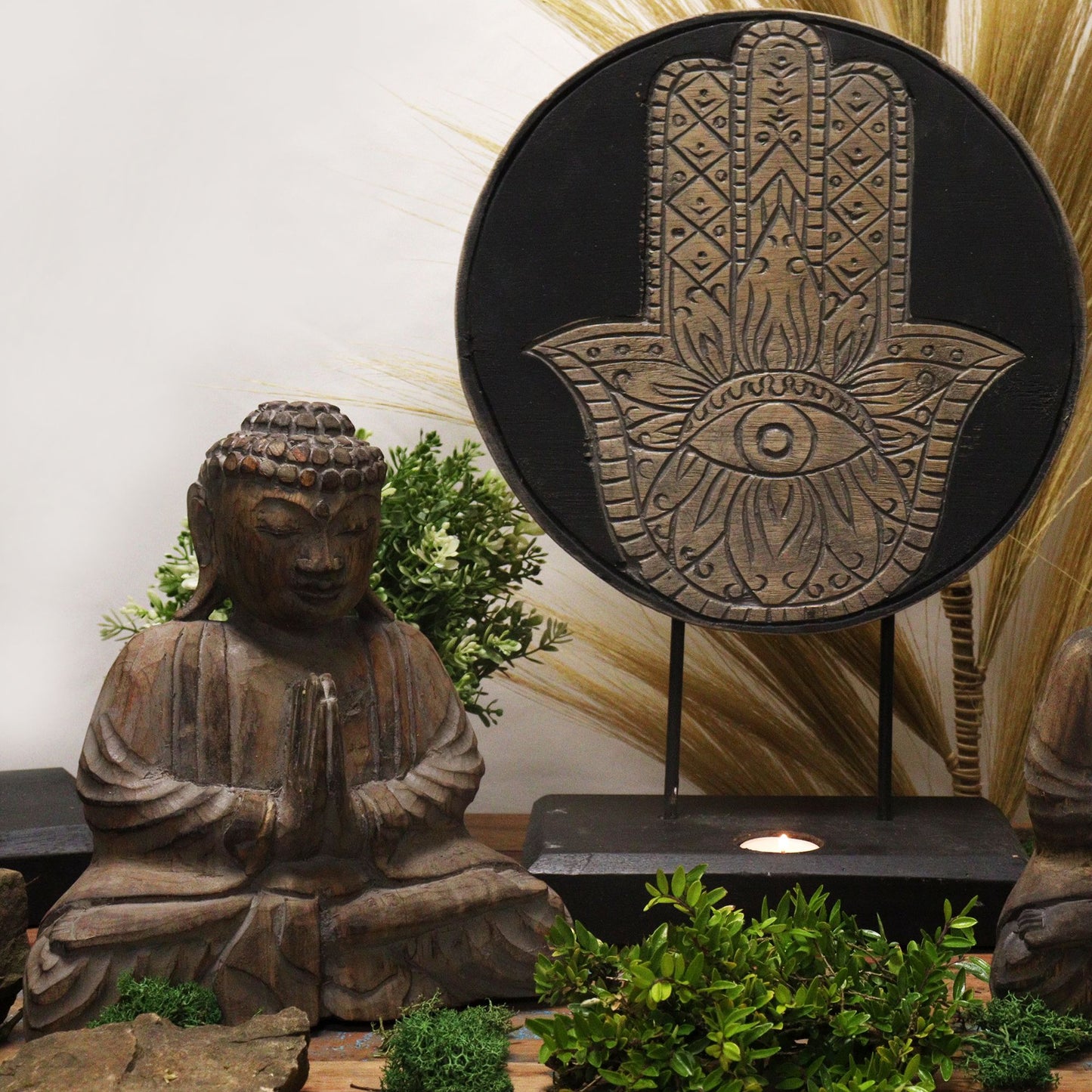 Buda Feng Shui Set - Hamsa - Gris - Tienda Online de Productos Naturales y Ecológicos