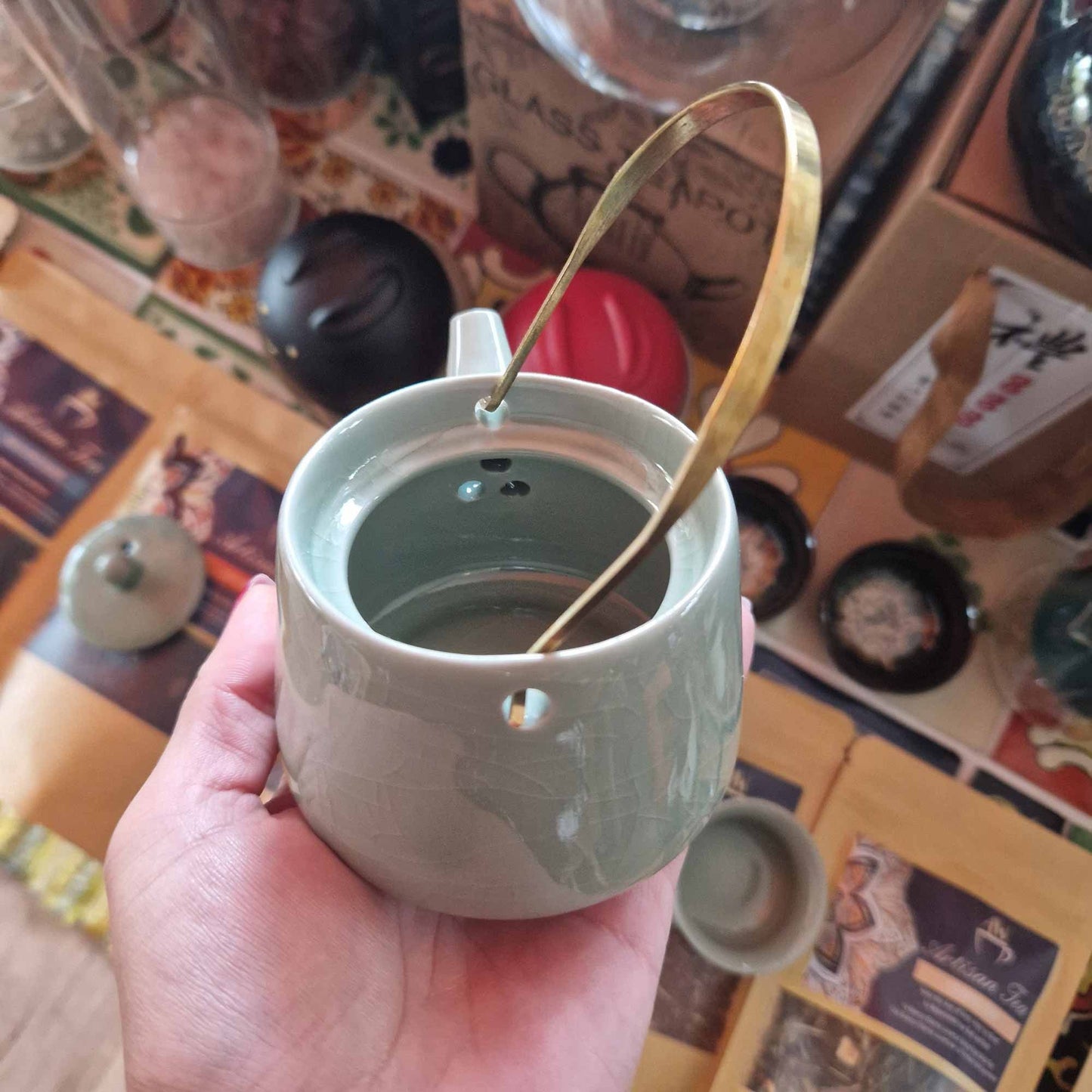 Set de Tetera - Verde - Tetera & Dos Tazas - Tienda Online de Productos Naturales y Ecológicos