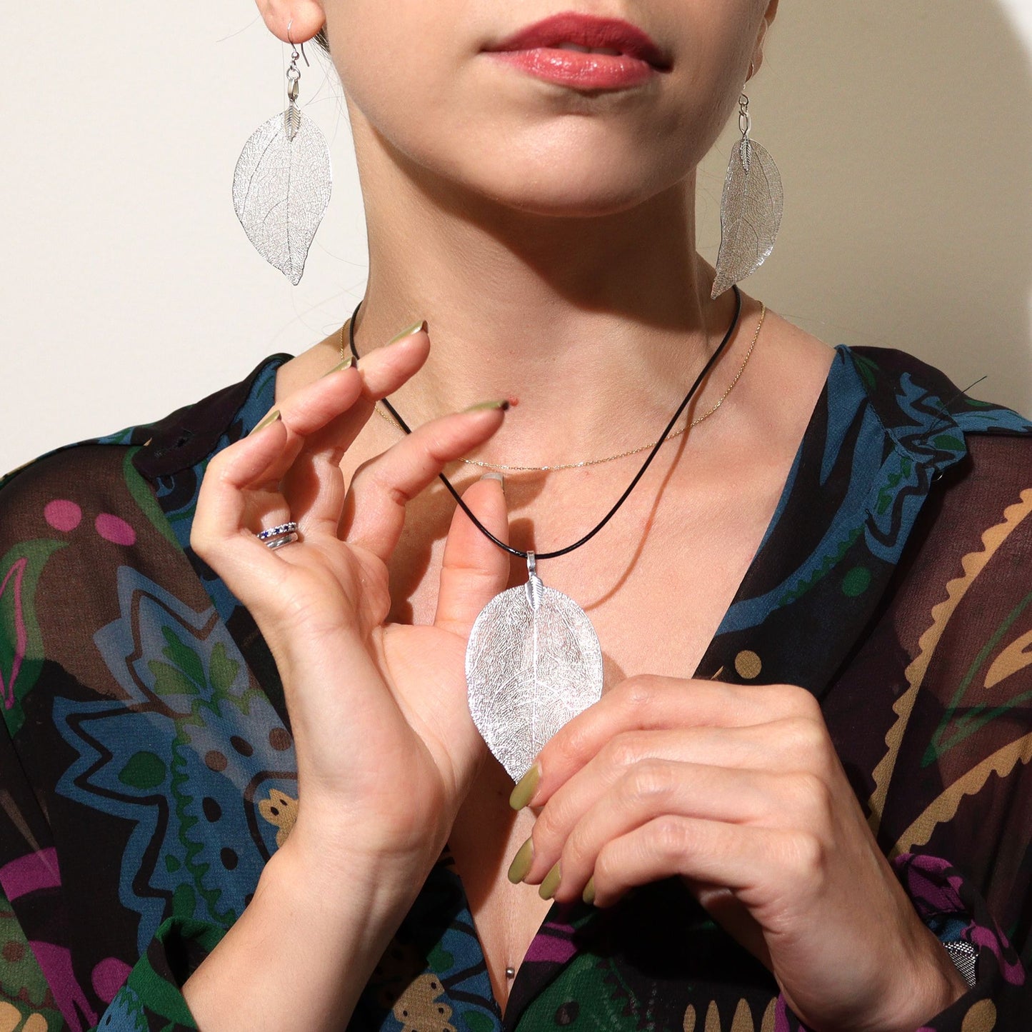 Pendientes - Hoja de valor - Plata - Tienda Online de Productos Naturales y Ecológicos