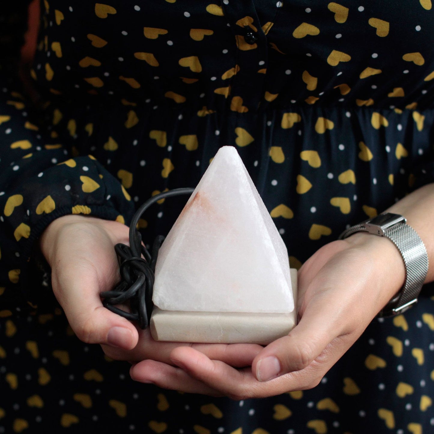 Lámpara de sal USB WHITE Pyramid - 9 cm (multi) - Tienda Online de Productos Naturales y Ecológicos