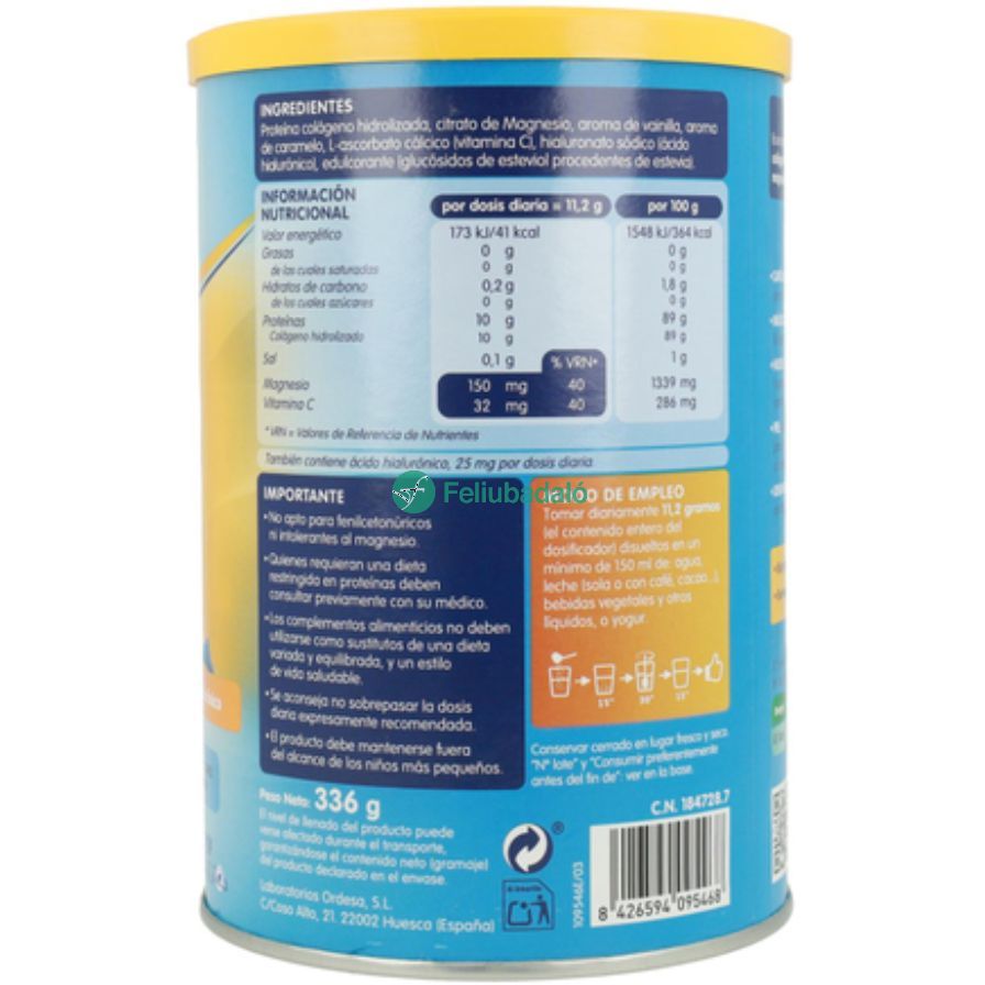 Complex Colageno Natural Sabor Vainilla Gourmet 335g Colnatur