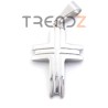 COLGANTE DE ACERO INOXIDABLE EN FORMA DE CRUZ 33 X 20 MM