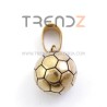 COLGANTE DEPORTIVO DE ACERO INOXIDABLE EN FORMA DE BALÓN 14 MM COLOR DORADO