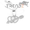 CONJUNTO DE CADENA, COLGANTE & PENDIENTES DE ACERO INOXIDABLE: CORAZONES