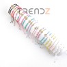 PULSERAS RESINA MULTICOLOR CON NUDO CORREDIZO CON DIJES DE LA SUERTE EN ACERO