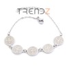 PULSERA DE ACERO INOXIDABLE DE 17 + 3 CM CON DIJES DE SAN BENITO DE 11 MM