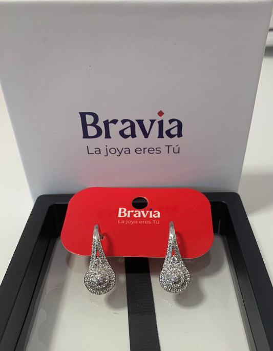 Pendientes Plateados de Forma Redondeada – Diseño Elegante