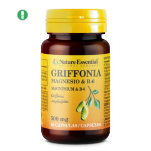 Griffonia 500 mg + magnesio + B-6. 60 capsulas