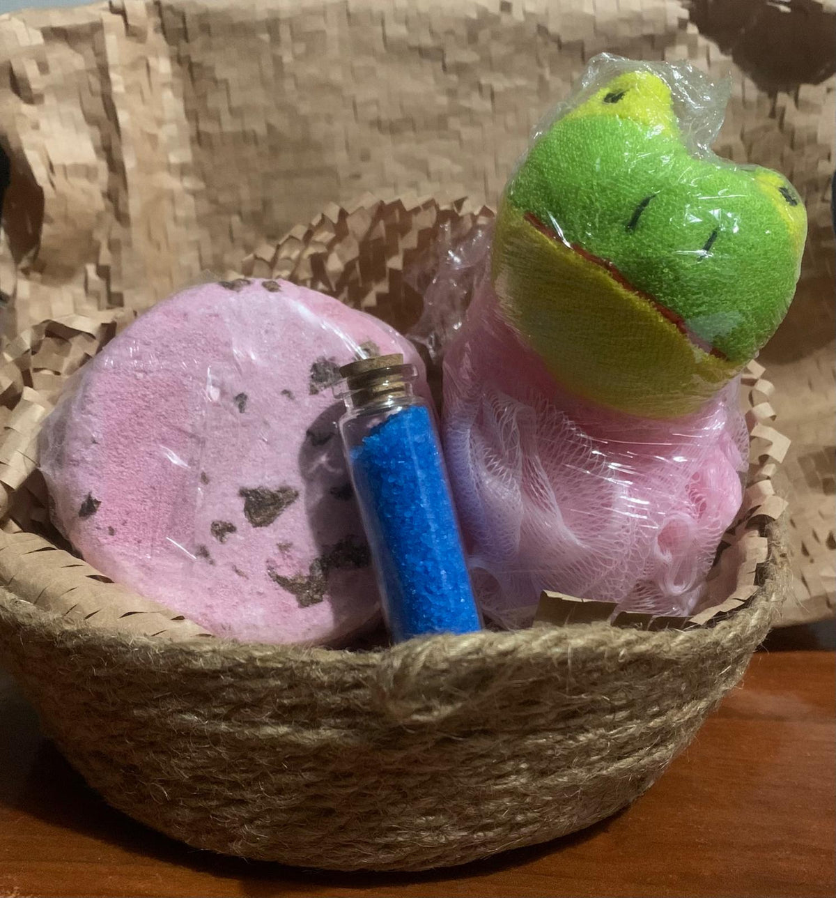 Pack Relax Natural – Cesta de Yute con Bomba y Sales de Baño