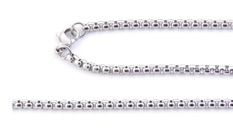 Cadena de Acero Inoxidable de Titanio Plateada 3mm