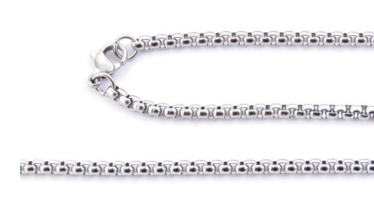 Cadena de Acero Inoxidable de Titanio Plateada 3mm