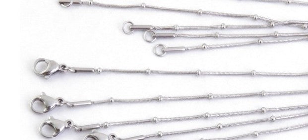 Cadena Cola de Ratón con Bolas de Acero Inoxidable 0,9 mm