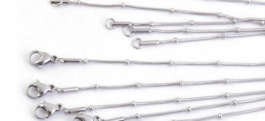 Cadena Cola de Ratón con Bolas de Acero Inoxidable 0,9 mm
