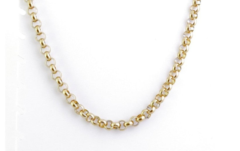 Cadena de Acero Inoxidable Rolo Dorada 8 mm – Elegancia y Resistencia