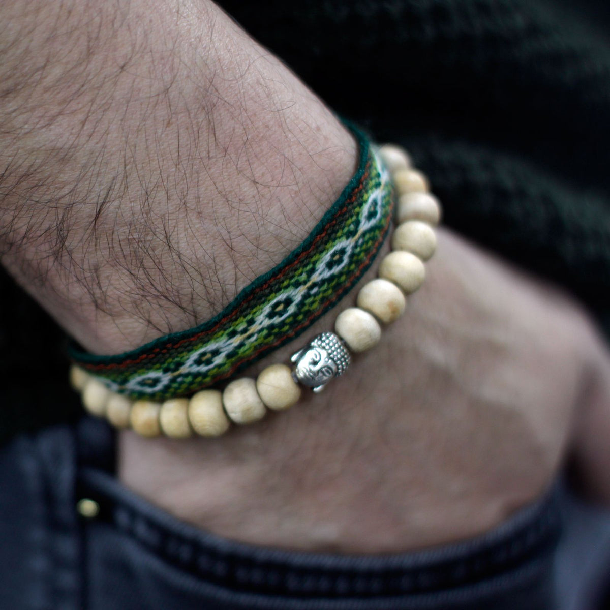 Cuentas de sandalia fragantes y brazalete Buddah - Tienda Online de Productos Naturales y Ecológicos