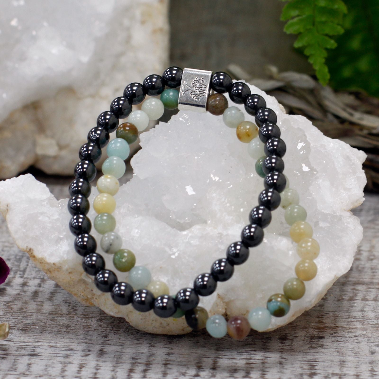 Pulsera de Piedras Preciosas Magnéticas - Amazonite - Tienda Online de Productos Naturales y Ecológicos