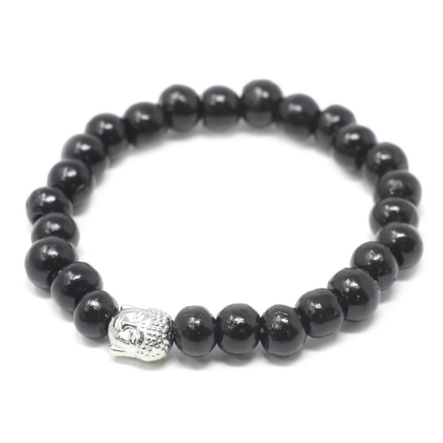 Cuentas de madera oscura y brazalete Buddah - Tienda Online de Productos Naturales y Ecológicos