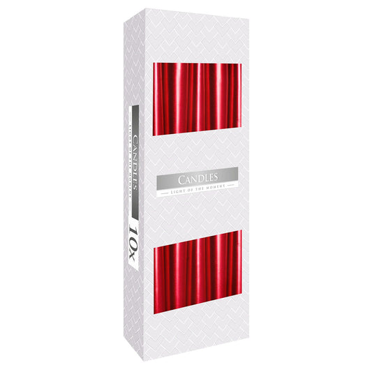 Velas Cónicas - Rojo Metálico - Tienda Online de Productos Naturales y Ecológicos
