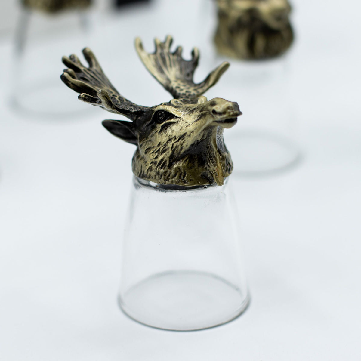 Conjunto de regalo de 12 vasos de chupito Bottom Up (25ml) - Bosque y Criaturas Místicas - Bronce Antiguo - Tienda Online de Productos Naturales y Ecológicos