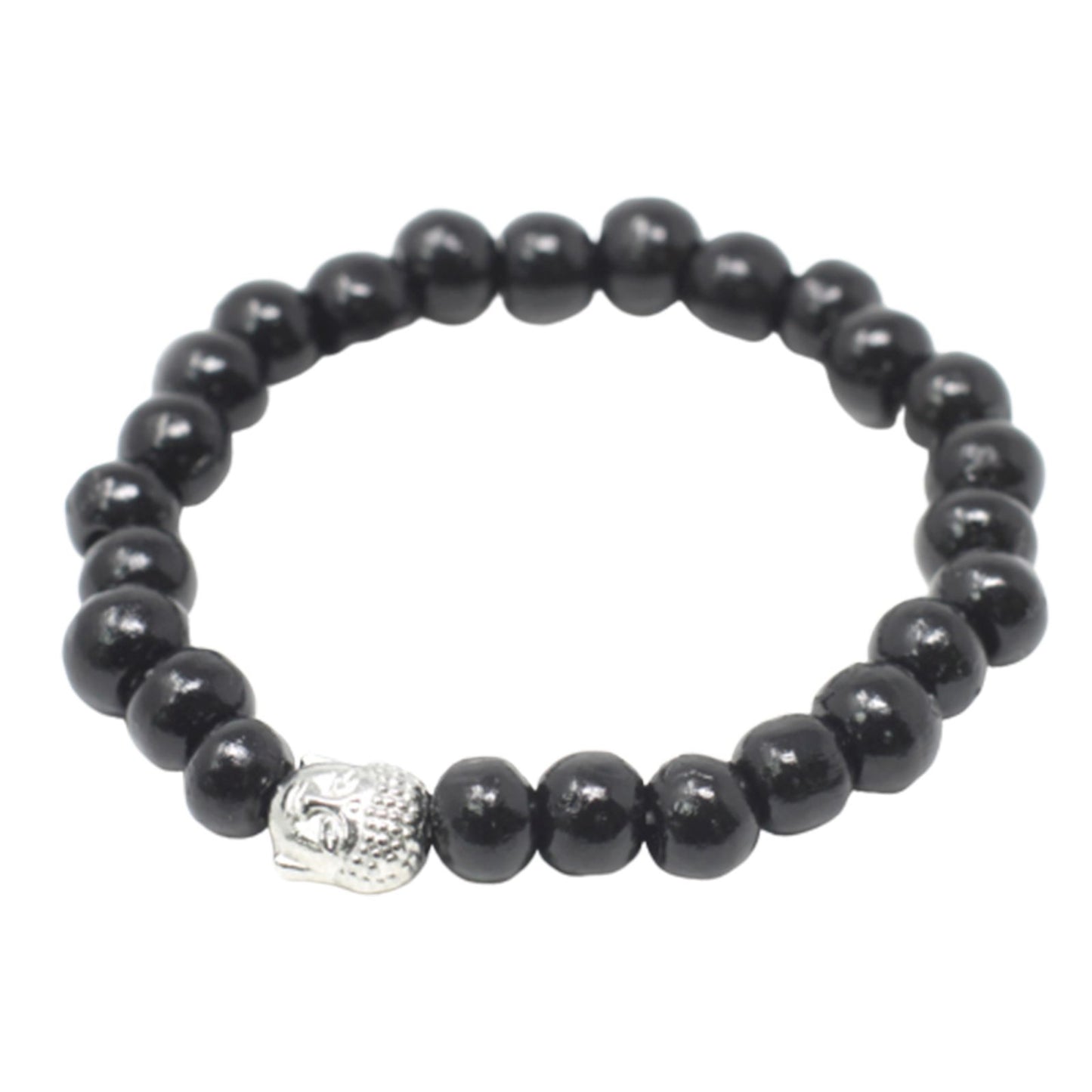 Cuentas de madera oscura y brazalete Buddah - Tienda Online de Productos Naturales y Ecológicos