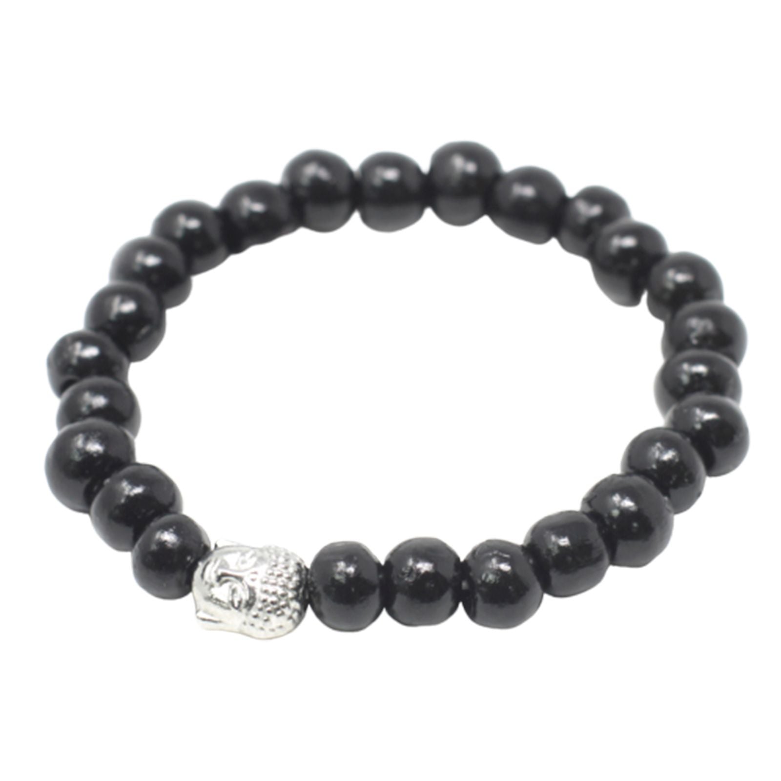 Cuentas de madera oscura y brazalete Buddah - Tienda Online de Productos Naturales y Ecológicos