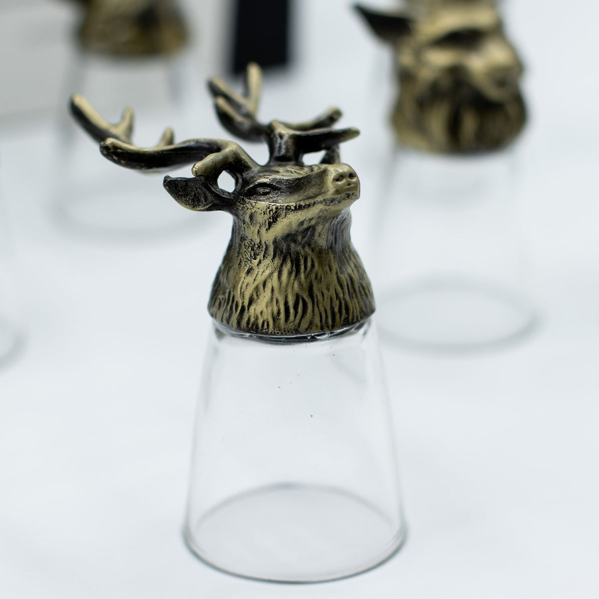 Conjunto de regalo de 12 vasos de chupito Bottom Up (25ml) - Bosque y Criaturas Místicas - Bronce Antiguo - Tienda Online de Productos Naturales y Ecológicos