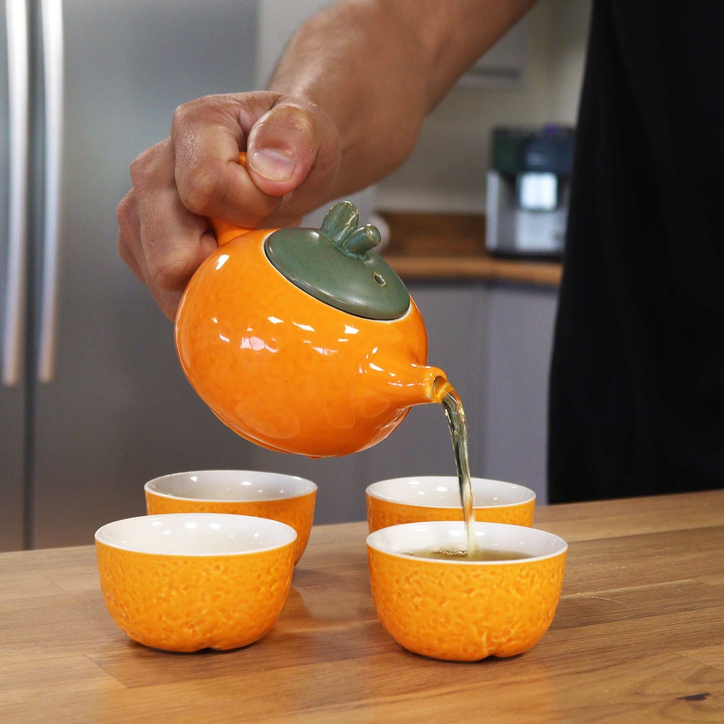 Set de Tetera - Naranja - Tetera & Cuatro tazas - Tienda Online de Productos Naturales y Ecológicos
