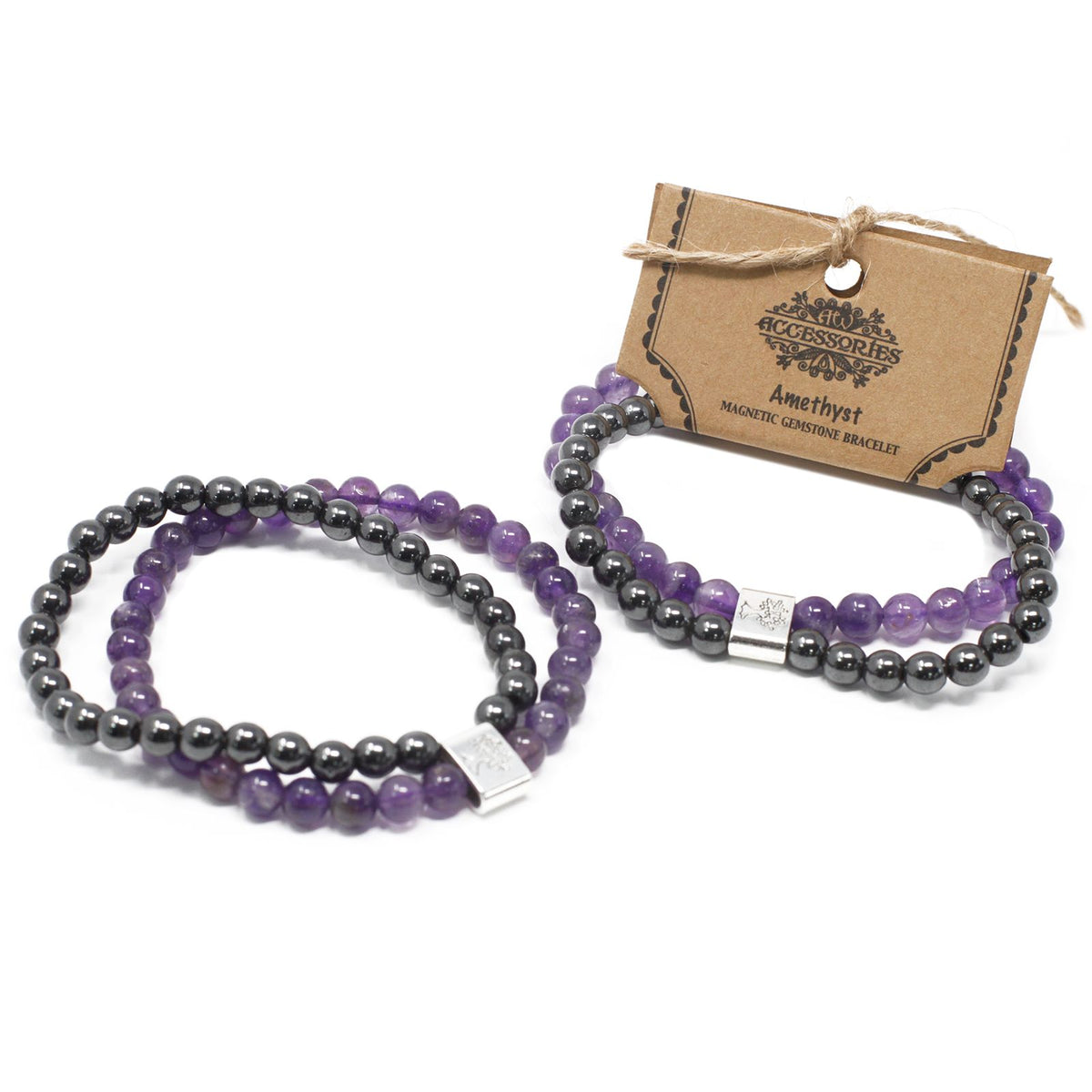 Pulsera de Piedras Preciosas Magnéticas - Amatista - Tienda Online de Productos Naturales y Ecológicos
