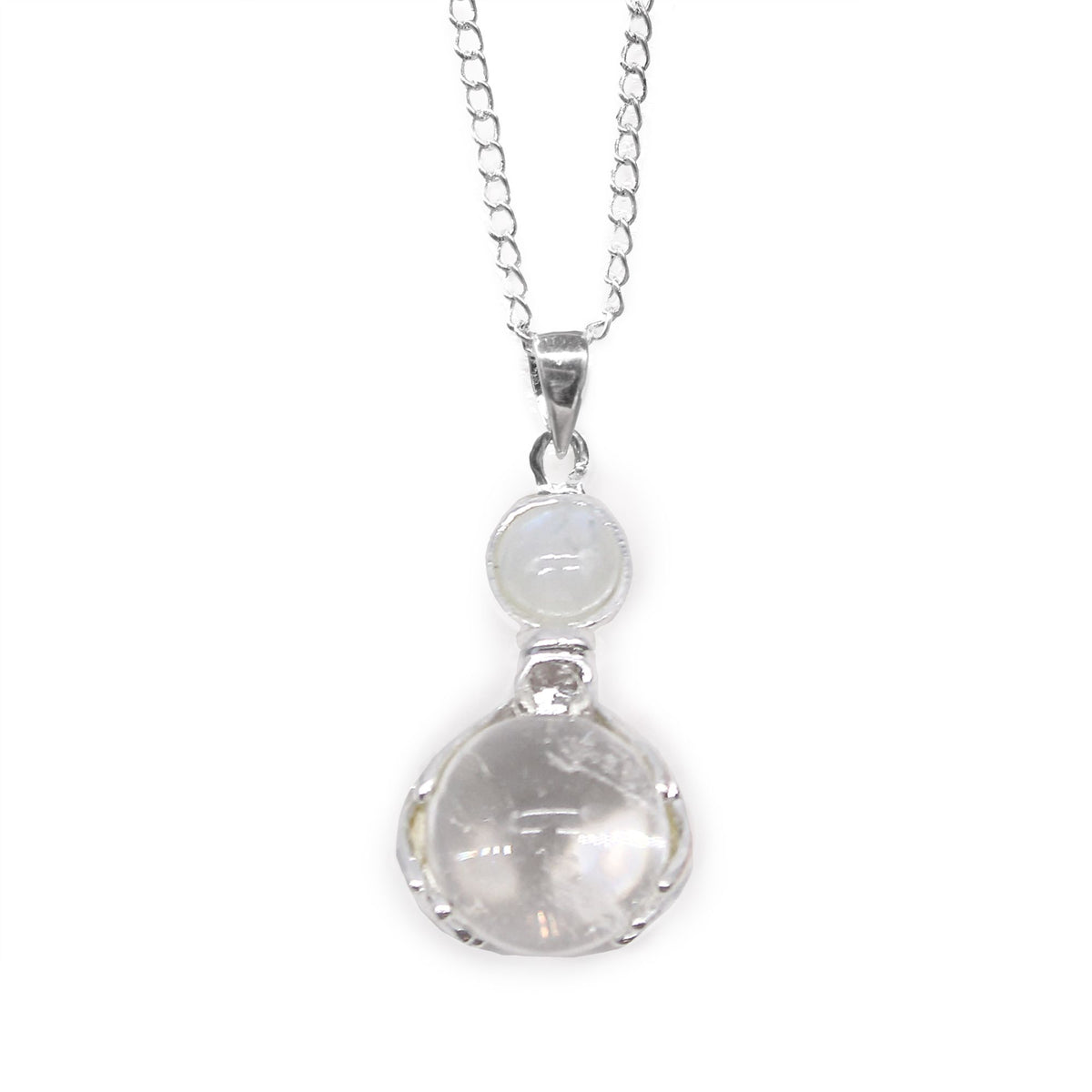 Colgante de Manos Curativas de Piedras Preciosas - Cuarzo de Roca - Tienda Online de Productos Naturales y Ecológicos