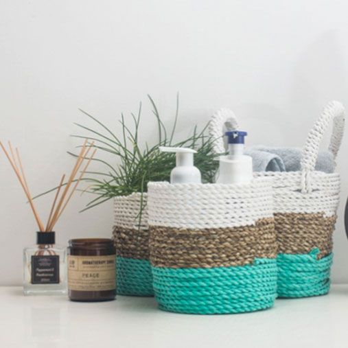 Juego de cestas de algas marinas - Blanco natural - Tienda Online de Productos Naturales y Ecológicos