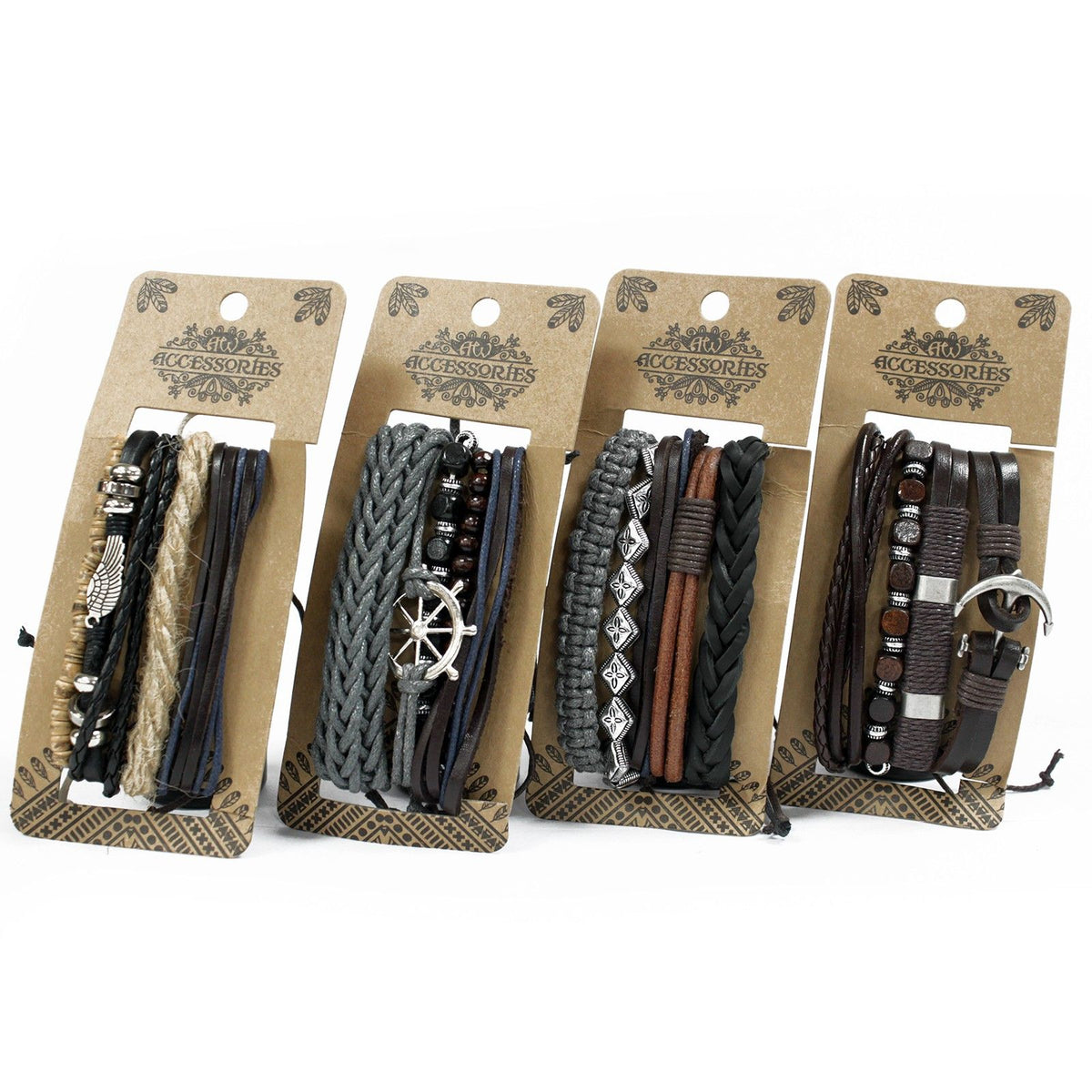 Pulsera de Hombre - Metal Y Cuero (color aleatorio) - Tienda Online de Productos Naturales y Ecológicos