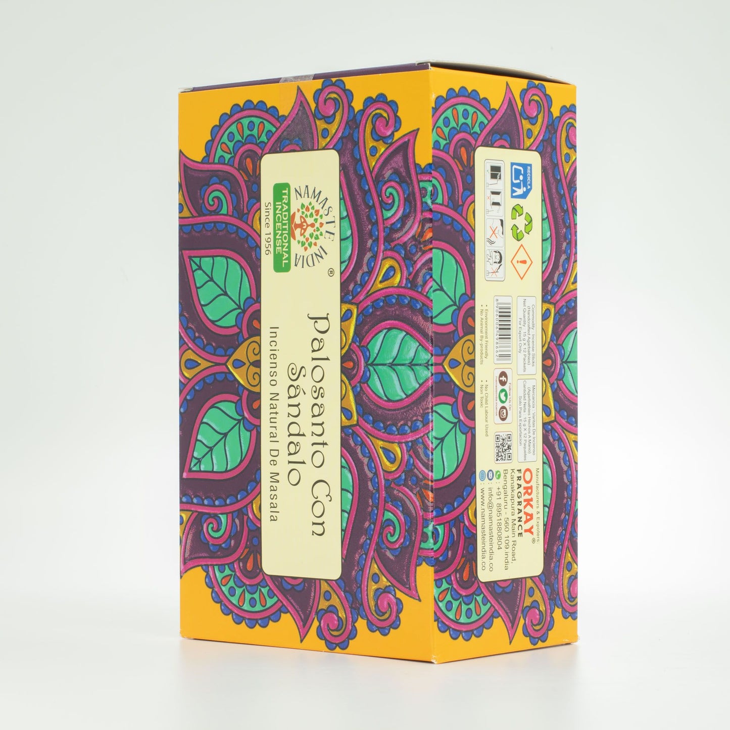 Namaste Mandala Masala Incienso - Palo Santo con Sándalo