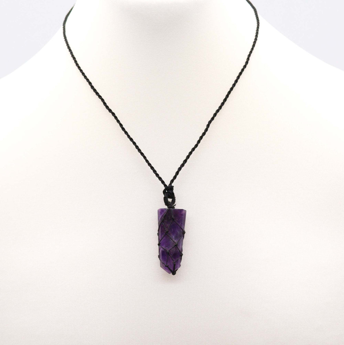 Colgante de punta plana con Piedras Preciosas - Amatista - Tienda Online de Productos Naturales y Ecológicos