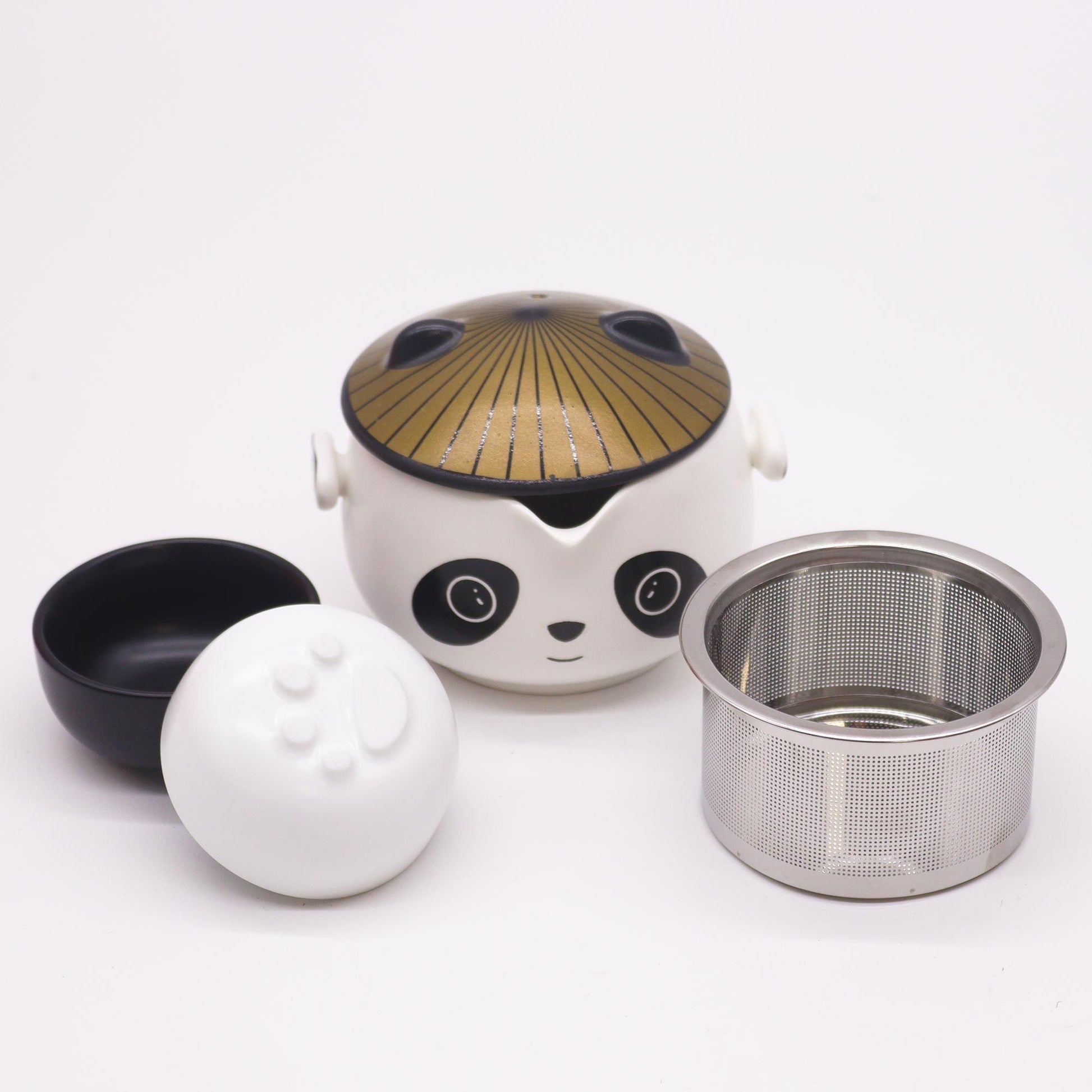 Set de tetera-Panda - Dos tazas & Estuche de viaje - Tienda Online de Productos Naturales y Ecológicos