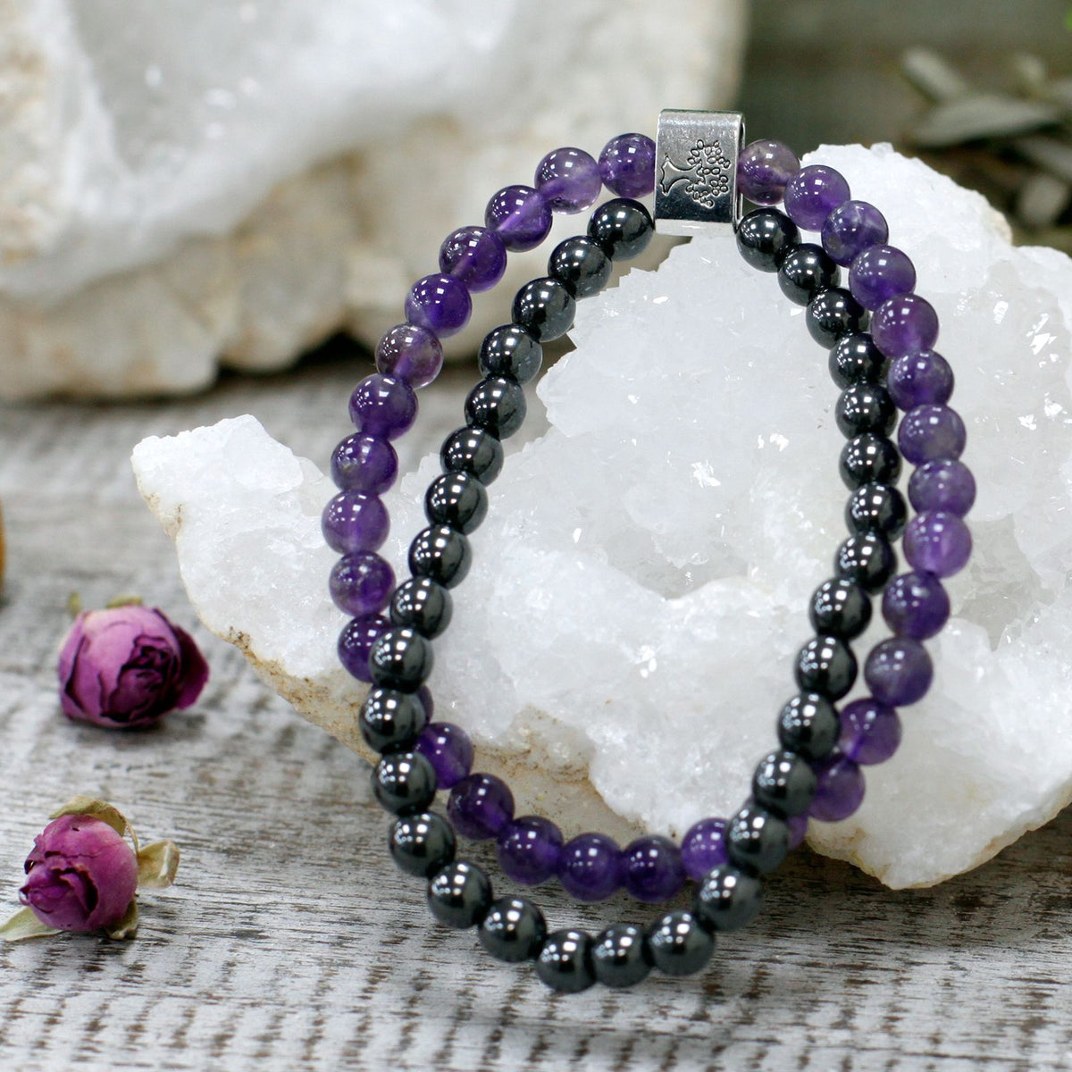 Pulsera de Piedras Preciosas Magnéticas - Amatista - Tienda Online de Productos Naturales y Ecológicos