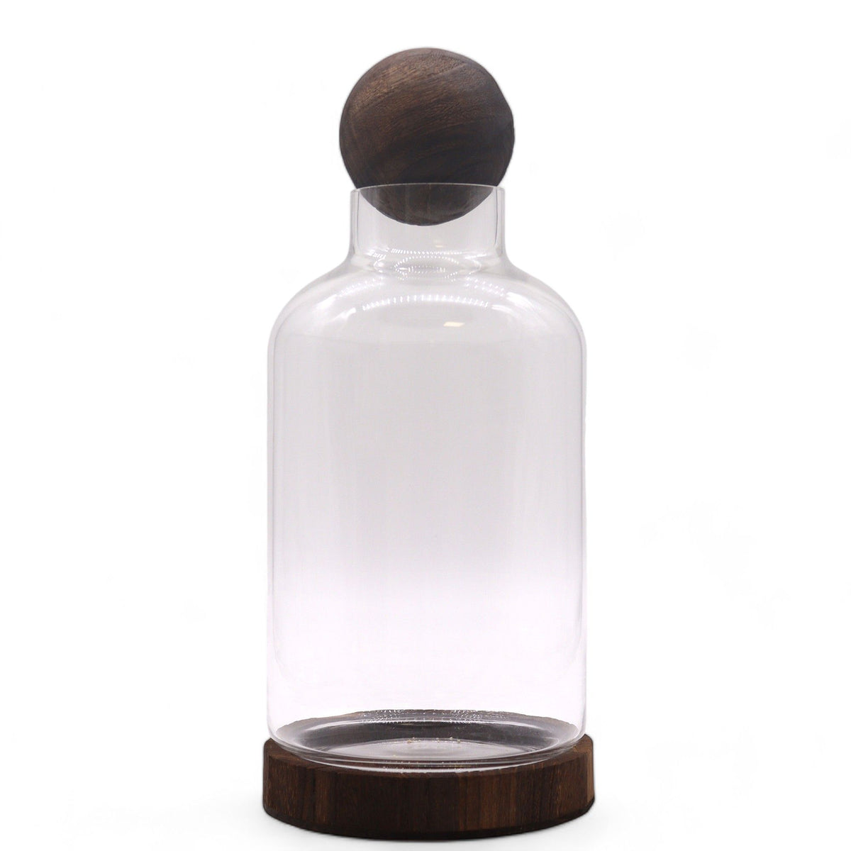 Terrario Mediano en Grande de Tung Oscura con tapa de Bola - 16x32cm - Tienda Online de Productos Naturales y Ecológicos