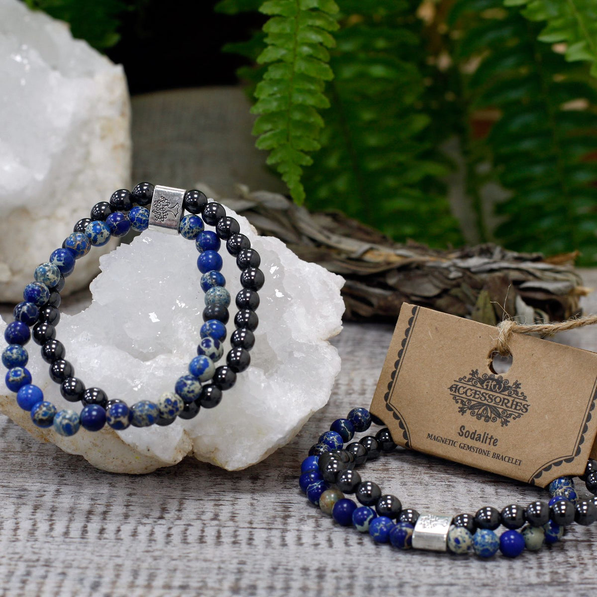 Pulsera de Piedras Preciosas Magnéticas - Sodalite - Tienda Online de Productos Naturales y Ecológicos
