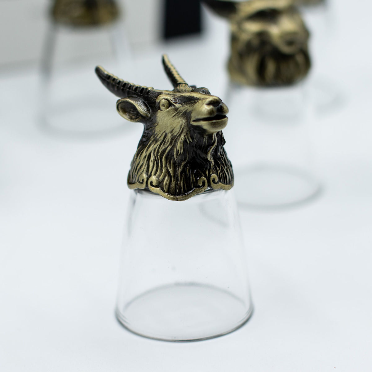Conjunto de regalo de 12 vasos de chupito Bottom Up (25ml) - Bosque y Criaturas Místicas - Bronce Antiguo - Tienda Online de Productos Naturales y Ecológicos