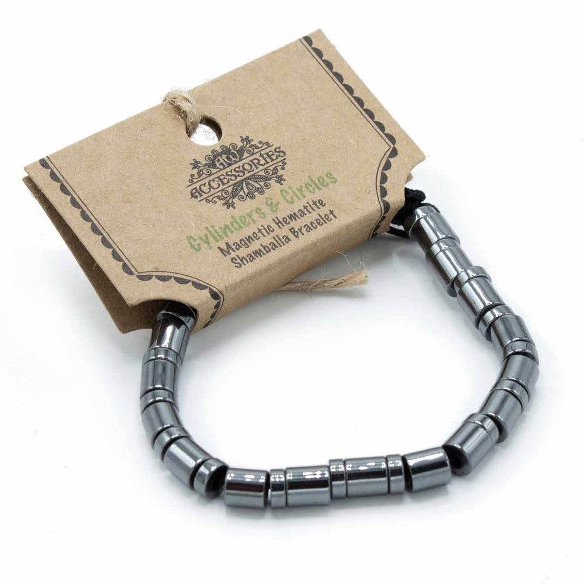 Pulsera Magnética Shamballa de Hematita - Círculos y Cilindros - Tienda Online de Productos Naturales y Ecológicos