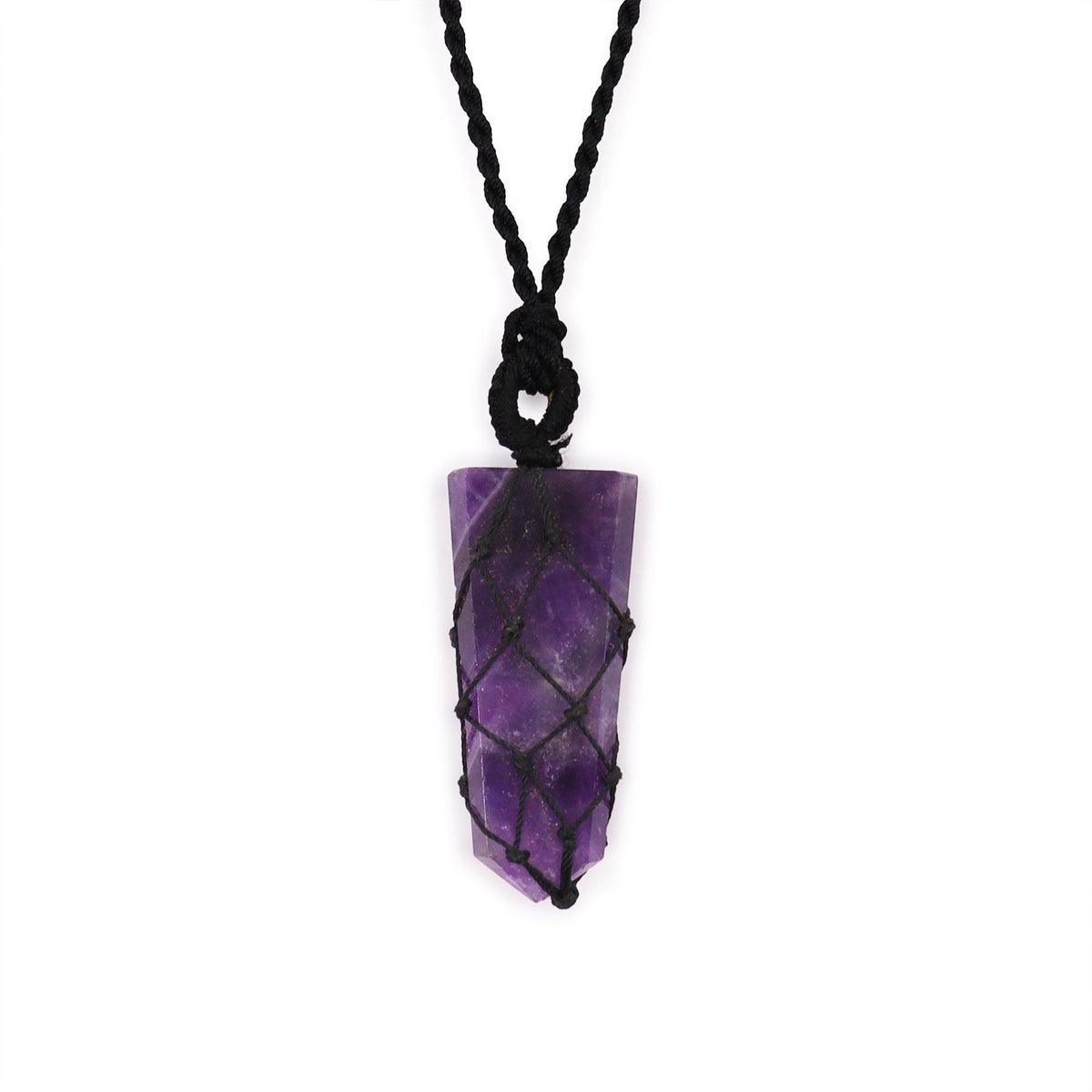 Colgante de punta plana con Piedras Preciosas - Amatista - Tienda Online de Productos Naturales y Ecológicos