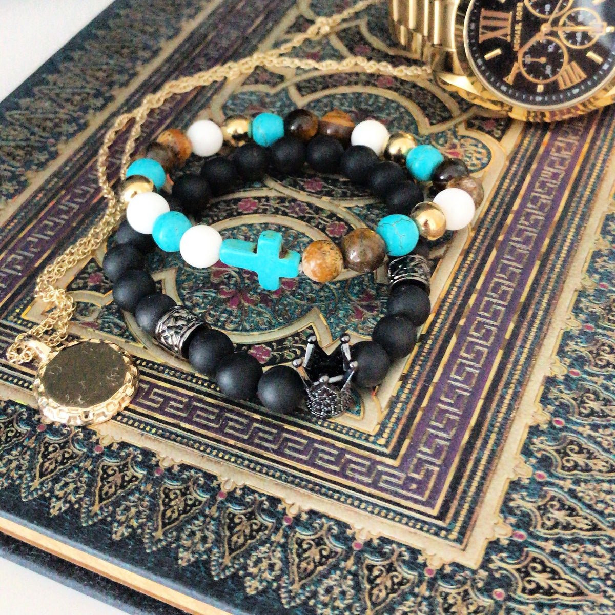 Ala de ángel / Ágata negra - Pulsera de piedras preciosas - Tienda Online de Productos Naturales y Ecológicos